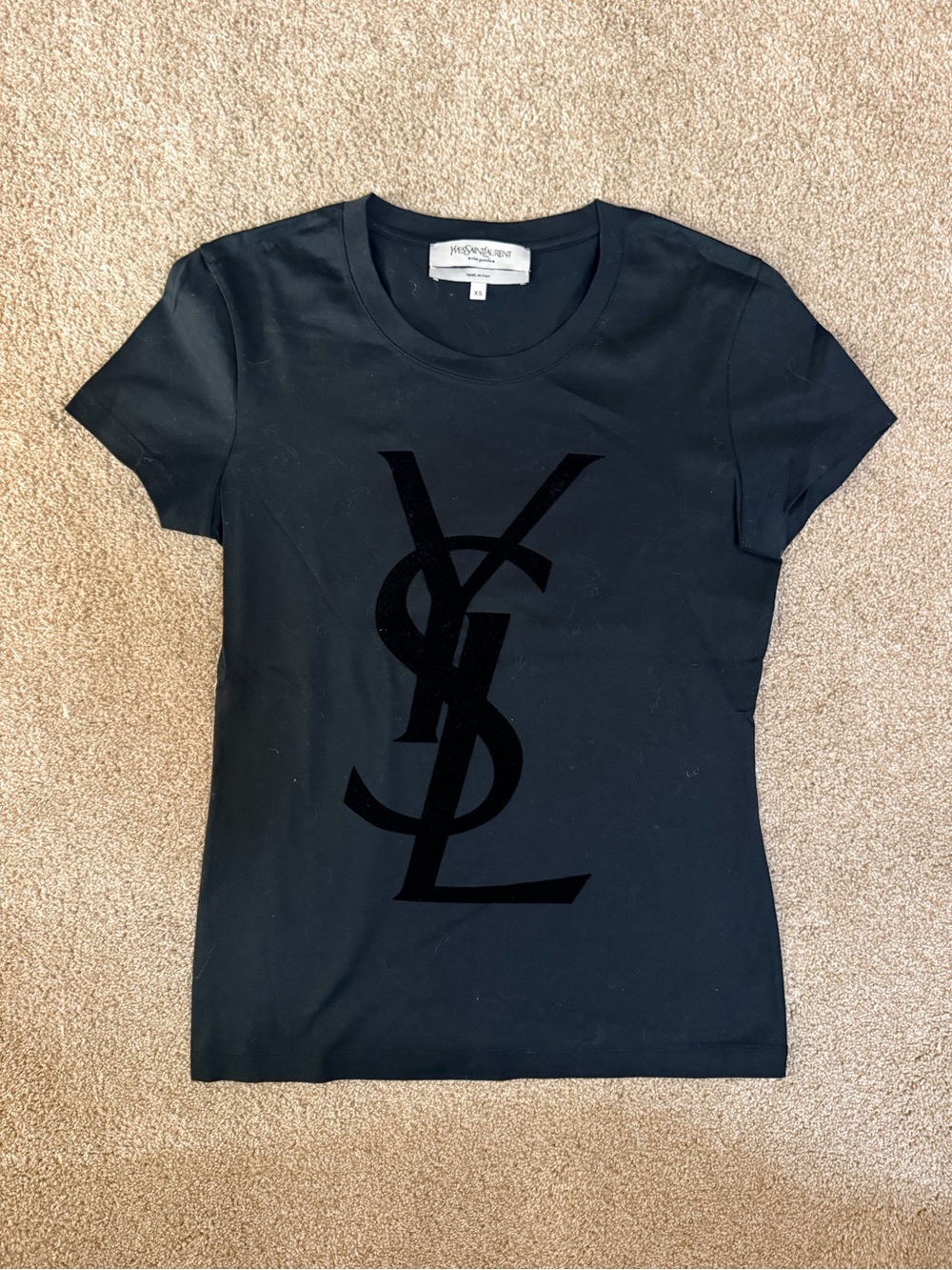 Yves Saint Laurent Black YSL Logo Tee